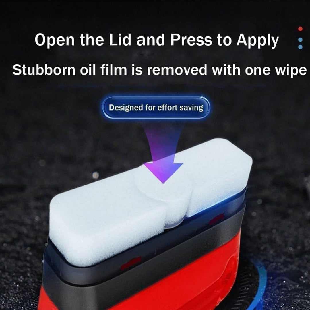 Handheld Glass Emulsion Oil Film Remover for Car Windshield and Rearview Mirror, Auto Glass Cleaner for Front Side