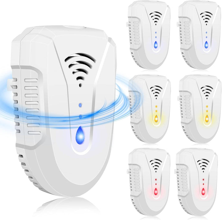Ultrasonic Rodent and Pest Indoor Repeller, Plug in Electronic Repellent for Mouse, Mice, Rats, Roaches, Ants, Spiders, Bugs, 6 PACK