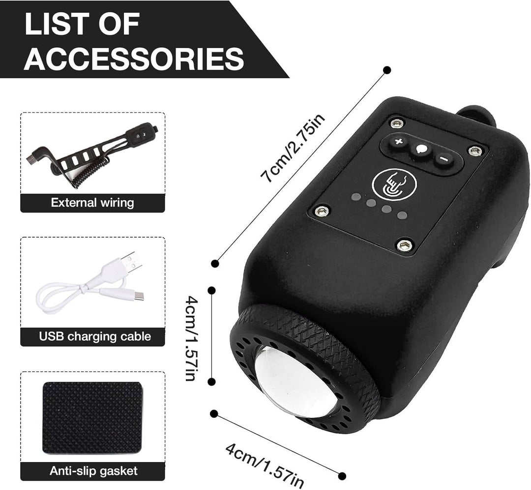 Bike Horn, Bicycle Horn with Large Range Floodlight, IPX5 Waterproof