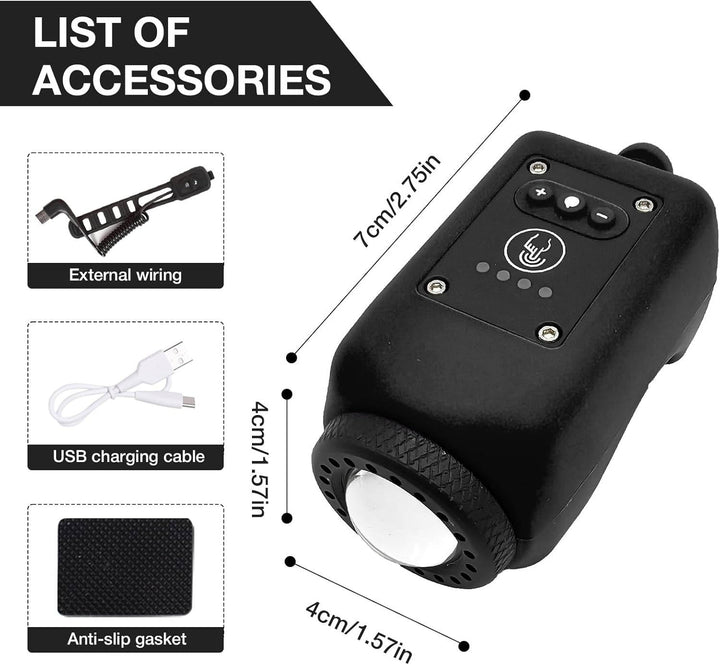 Bike Horn, Bicycle Horn with Large Range Floodlight, IPX5 Waterproof