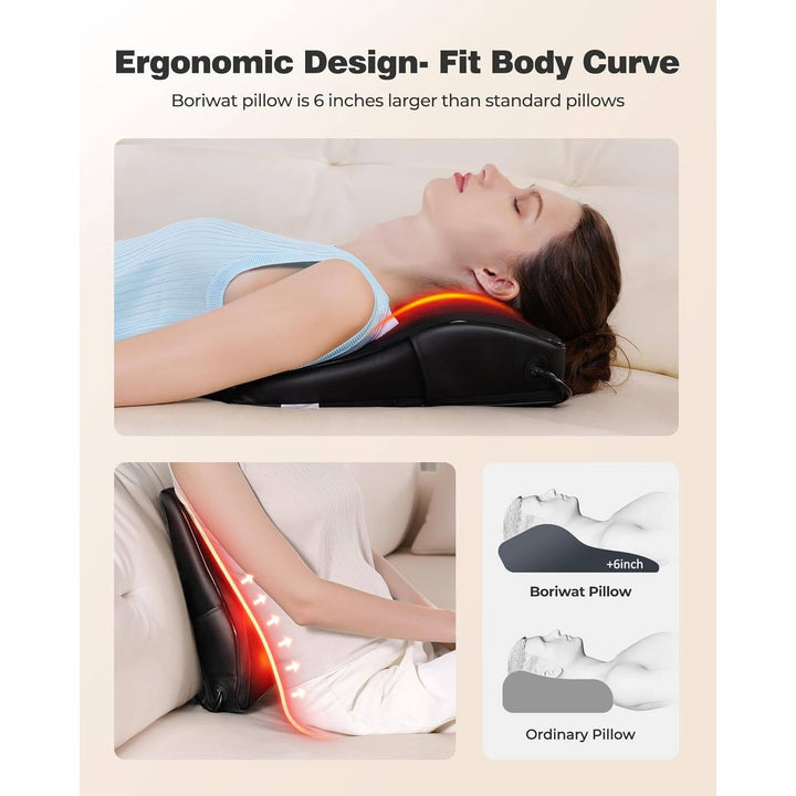 Shiatsu 3D Kneading Neck and Back Massager Pillow with Heat