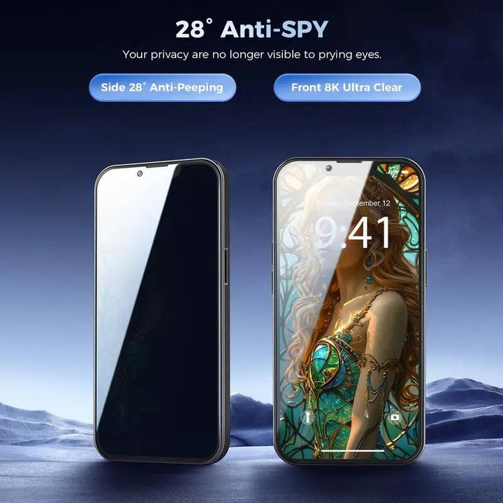 2 Pack Privacy Screen Protector Tempered Glass for Iphone 17,16,15,14,13,12