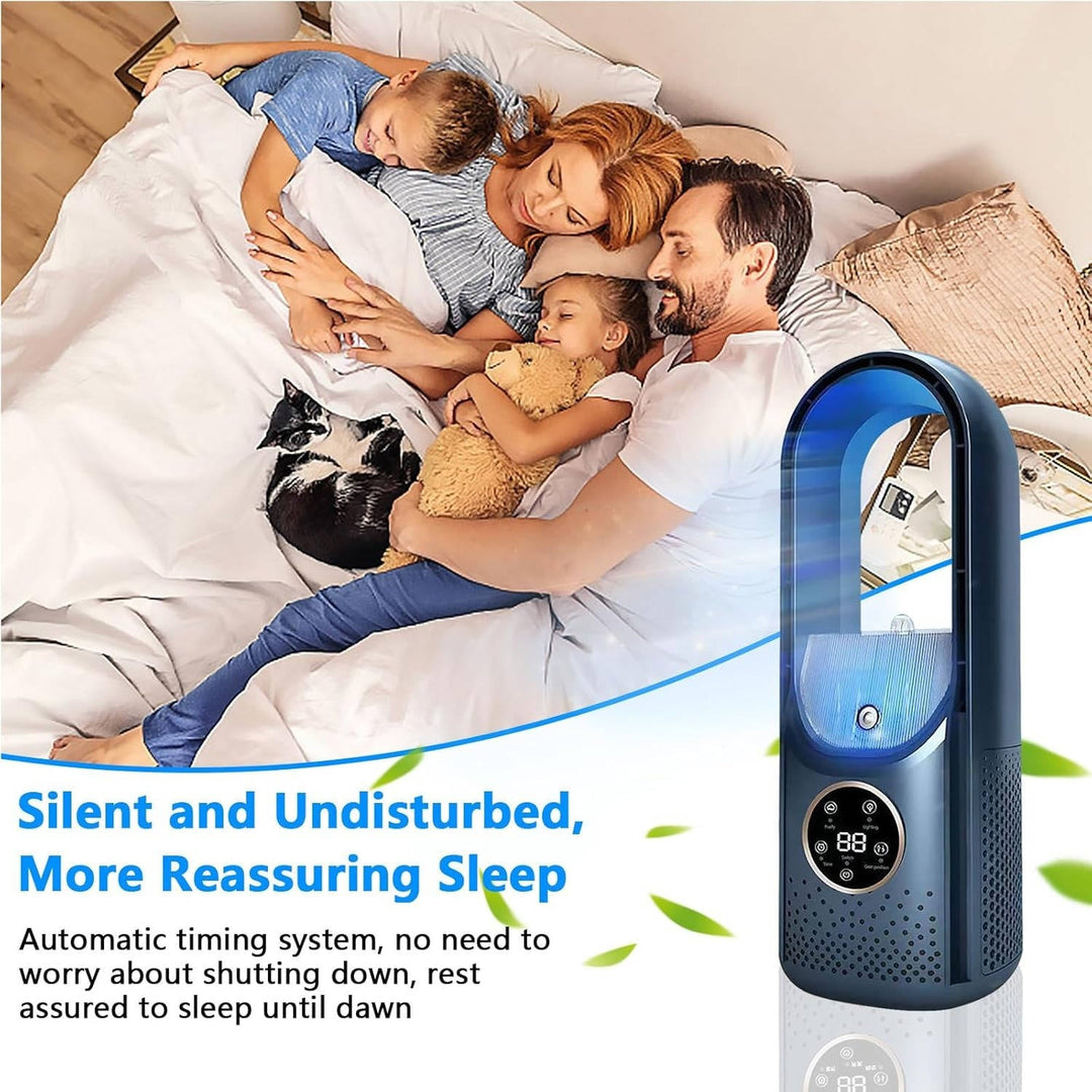 Portable AC Air Conditioner Cooler Fan with Humidifier and Purifier, DC Brushless Motor, Smart Timer