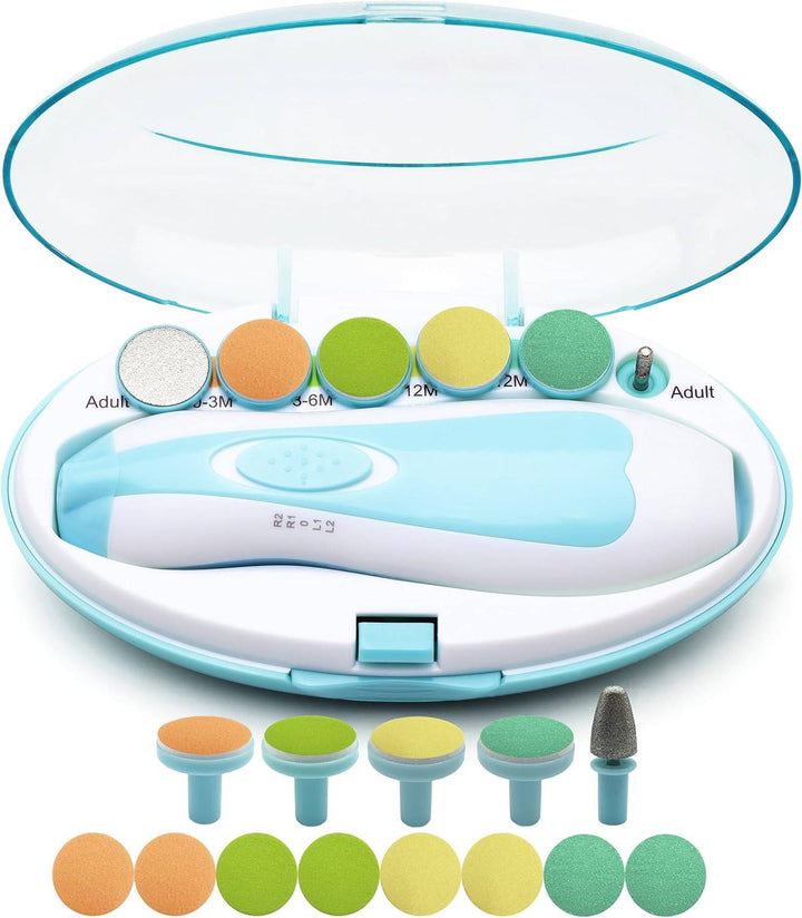 21 in 1 Baby Nail Trimmer for Newborns and Toddlers, Safe Electric Baby Nail File Kit