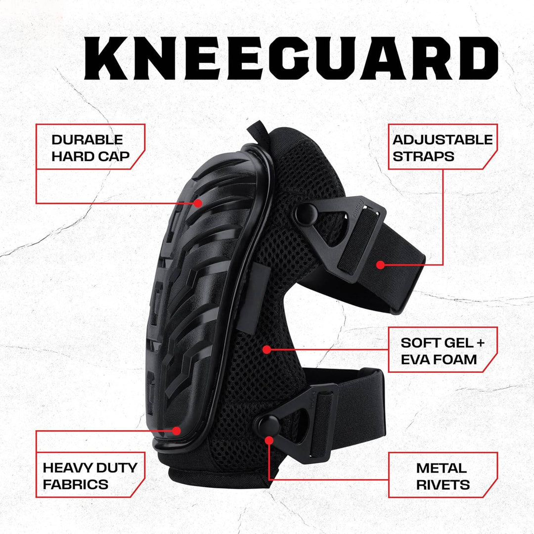 Professional Gel Knee Pads for Work, Heavy Duty Knee Pads with Soft Foam, Gel Cushion, Adjustable Straps for Construction
