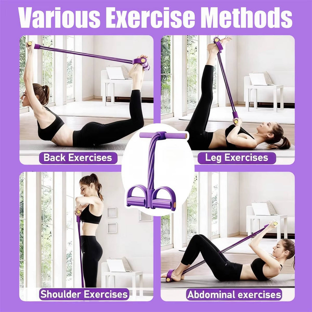 Adjustable Pedal Resistance Band, Pull Rope Exercise Equipment, Detachable Handles, Home Gym