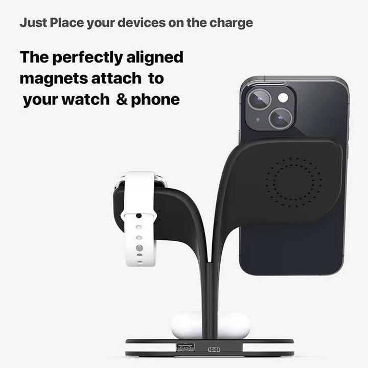 Wireless Multiple Device Charging Station for Apple Watch, iPhone and AirPod, MagSafe