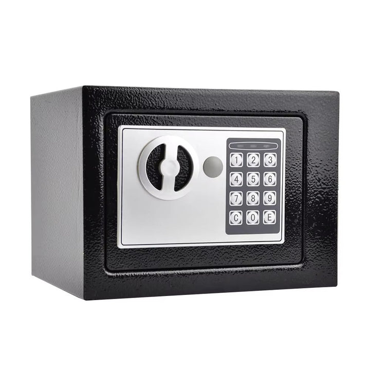 Fireproof Home Security Safe Box with Digital Keypad, Small Money Safe with Internal Sensor Light, Emergency Keys and Fireproof Bag