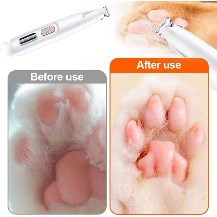 Stress Free LED Pet Paw Trimmer, Whisper Quiet Waterproof Cat and Dog Clipper for Sensitive Areas, Precision Grooming Kit with USB Charging