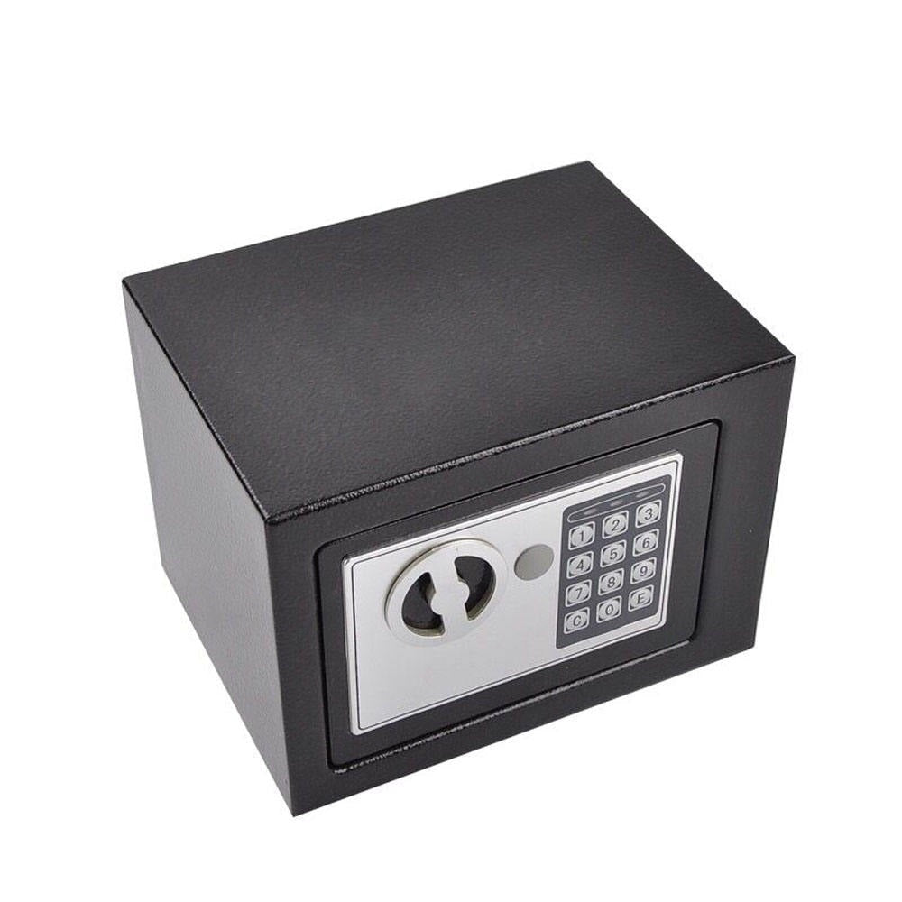 Fireproof Home Security Safe Box with Digital Keypad, Small Money Safe with Internal Sensor Light, Emergency Keys and Fireproof Bag