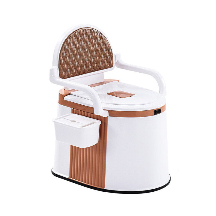 Portable Commode Chair for Indoor and Outdoor Use, Foldable Travel Toilet