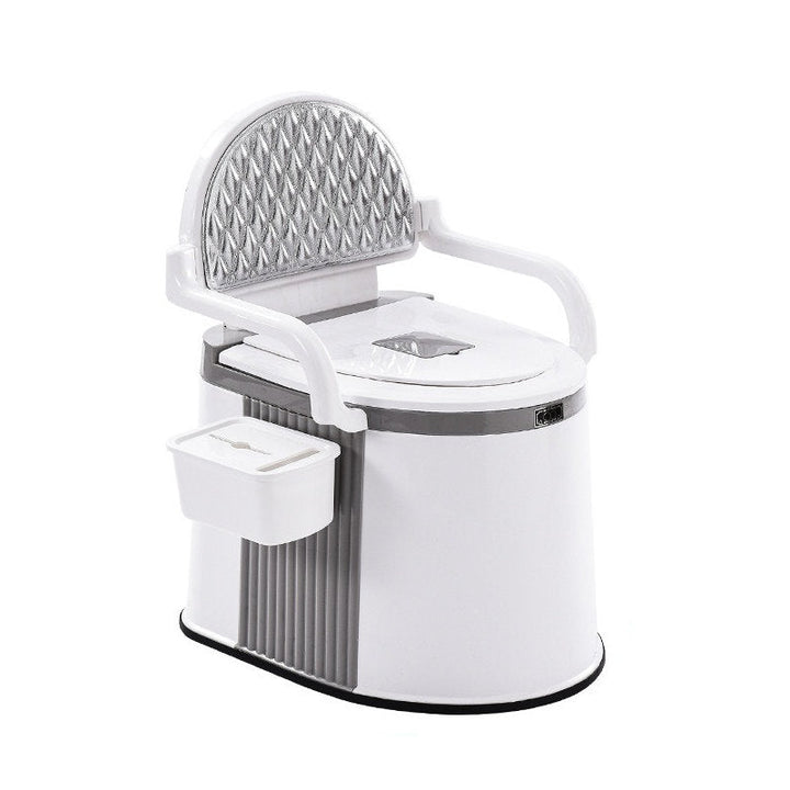 Portable Commode Chair for Indoor and Outdoor Use, Foldable Travel Toilet