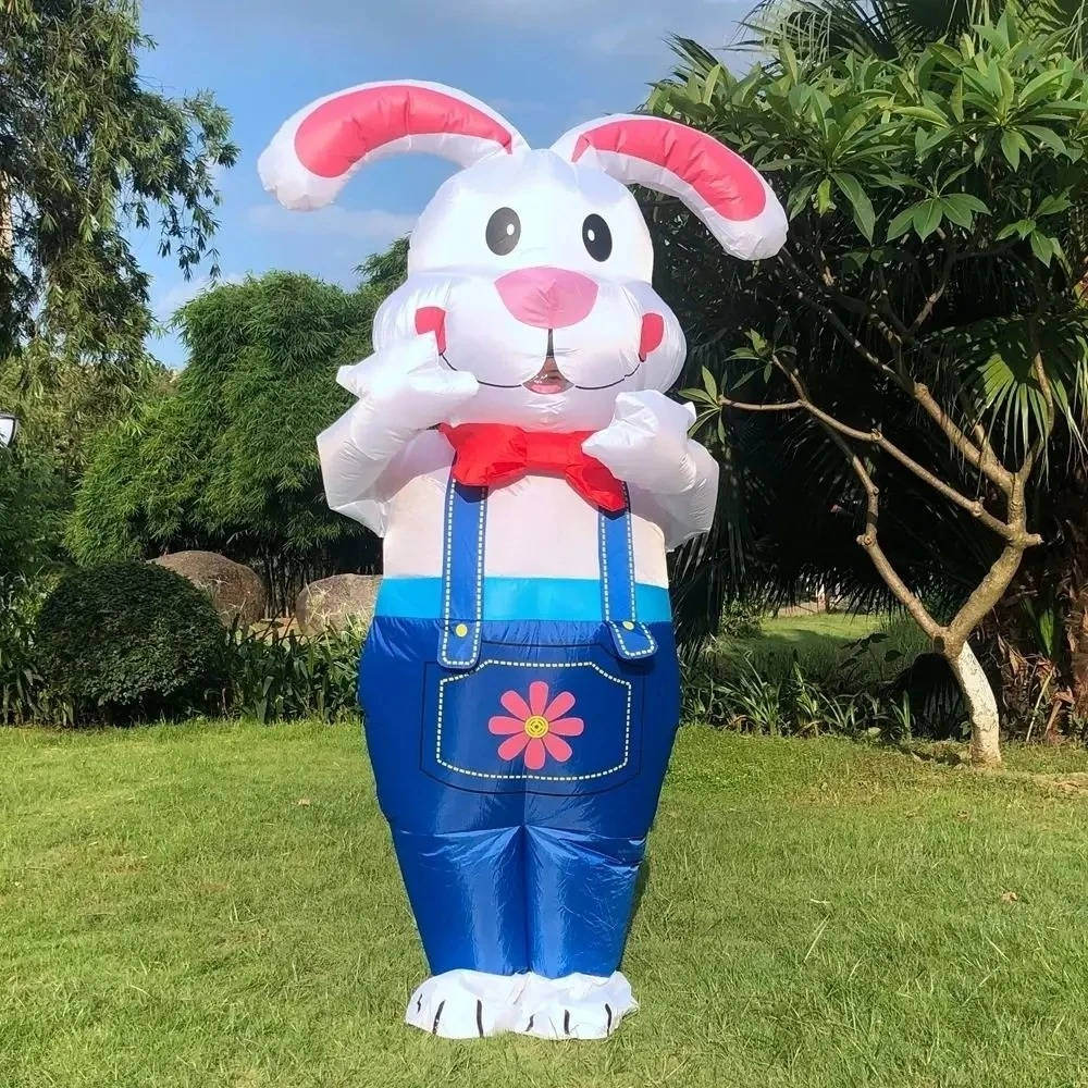 6FT Inflatable Bunny Costume with LED Lights for Parties and Outdoor Events