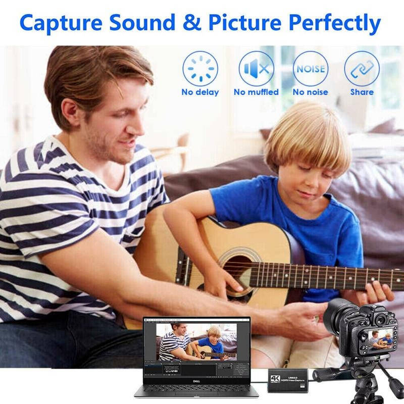 4K Capture Card HDMI to Usb 3.0, Video Capture Device 1080P 60fps, Zero Latency, Plug And Play, Ps5 Xbox Switch Pc Mac