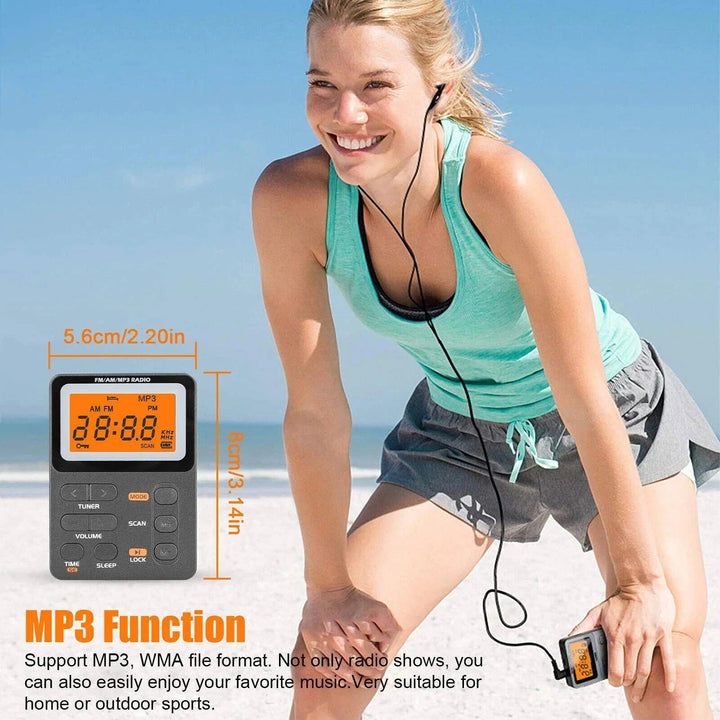Pocket AM FM Radio with Best Reception, Battery Operated Portable Radio for Home, Travel and Emergency Use