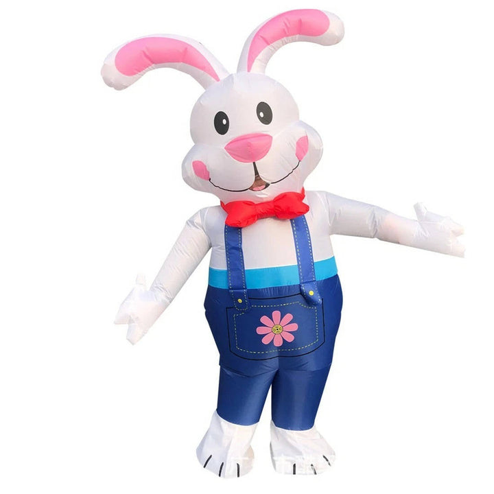 6FT Inflatable Bunny Costume with LED Lights for Parties and Outdoor Events
