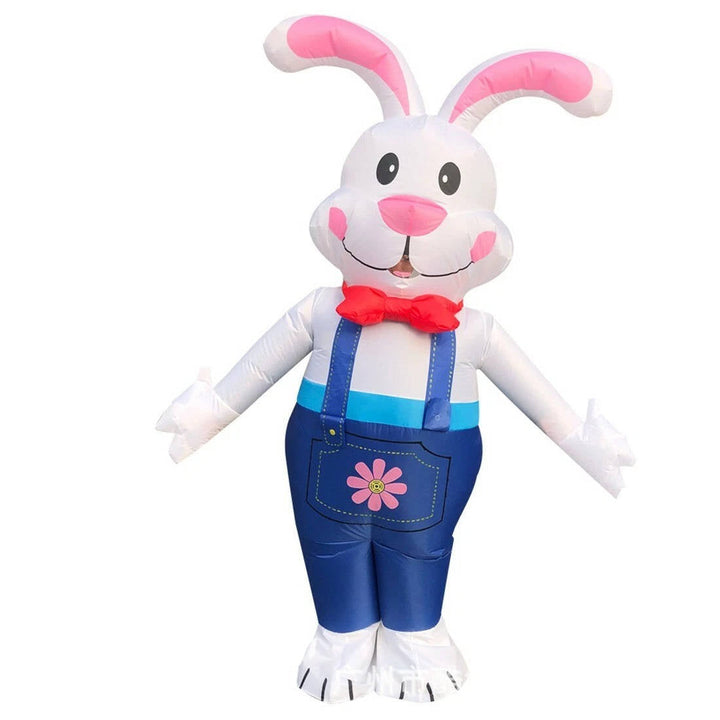 6FT Inflatable Bunny Costume with LED Lights for Parties and Outdoor Events