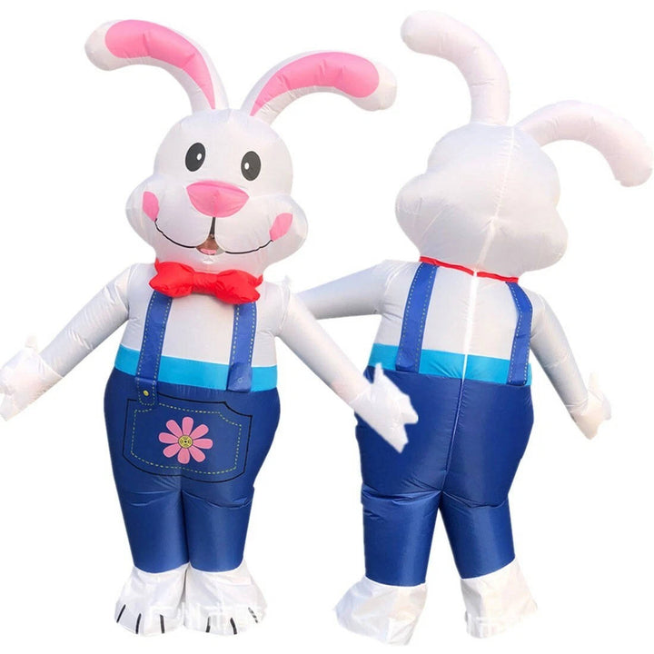 6FT Inflatable Bunny Costume with LED Lights for Parties and Outdoor Events