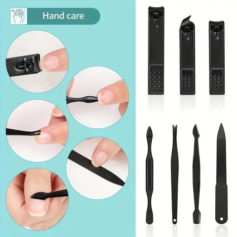 Complete 24 Piece Professional Nail Clipper Kit, Stainless Steel Manicure and Pedicure Tool Set with Travel Wallet