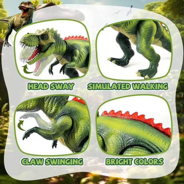 Remote Control T Rex Dinosaur Toy with Mist Spray and Roaring Sounds, Large Rc Dino with Led Lights
