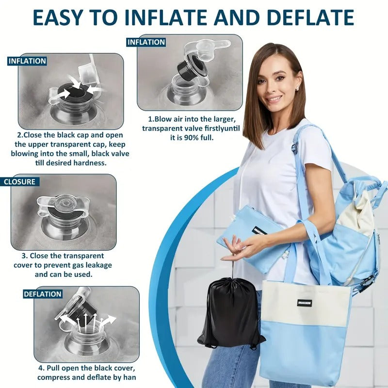 Inflatable Leg Elevation Pillow for Circulation, Soft Wedge Cushion for Swelling Relief