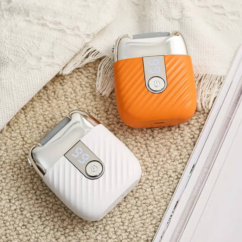 Professional Electric Foot Scrubber and Callus Remover, USB Rechargeable Foot File with 3 Grinding Heads, LED Light and Dual Speed