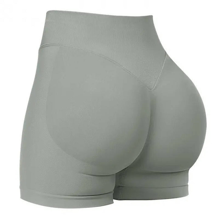 High Waist Seamless Lifting Shorts, Tummy Control Side Ribbed Activewear, Squat Proof Butt Lift Workout Biker Shorts