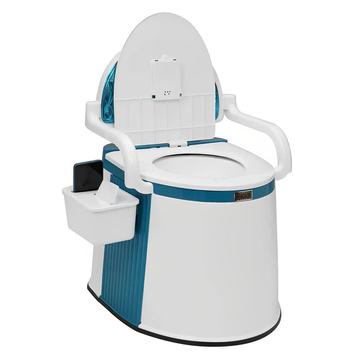 Portable Commode Chair for Indoor and Outdoor Use, Foldable Travel Toilet