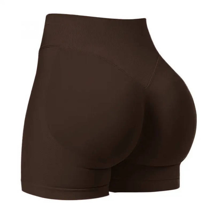 High Waist Seamless Lifting Shorts, Tummy Control Side Ribbed Activewear, Squat Proof Butt Lift Workout Biker Shorts