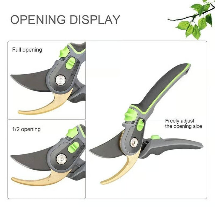 Professional Pruning Shears for Gardening, Cuts 4X Easier with Ultra Sharp SK5 Steel Blade
