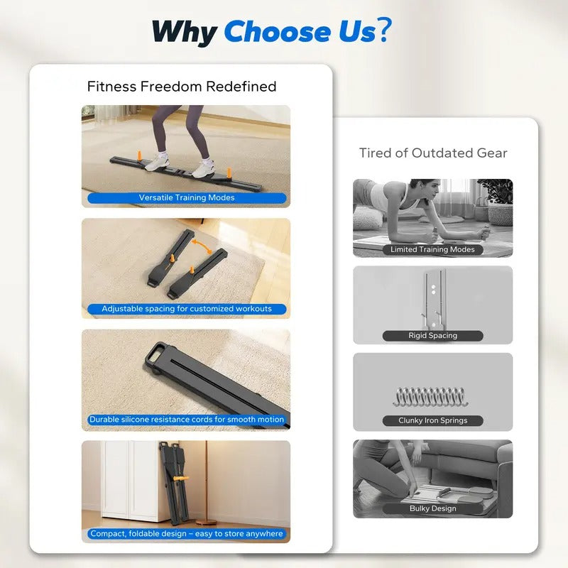 Adjustable Ab Exercise Board, Multi Functional Home Pilates Reformer and Abdominal Crunch Roller with Ergonomic Knee Mat, Core Trainer