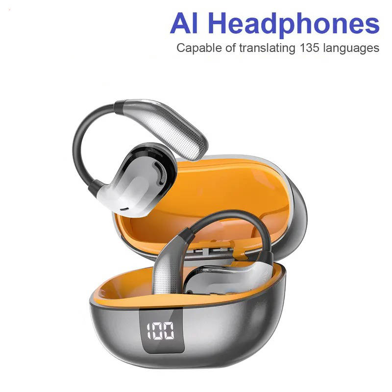 135 Language Real Time Translator Earphones with Wireless Bluetooth Translation
