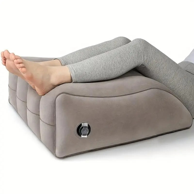 Inflatable Leg Elevation Pillow for Circulation, Soft Wedge Cushion for Swelling Relief