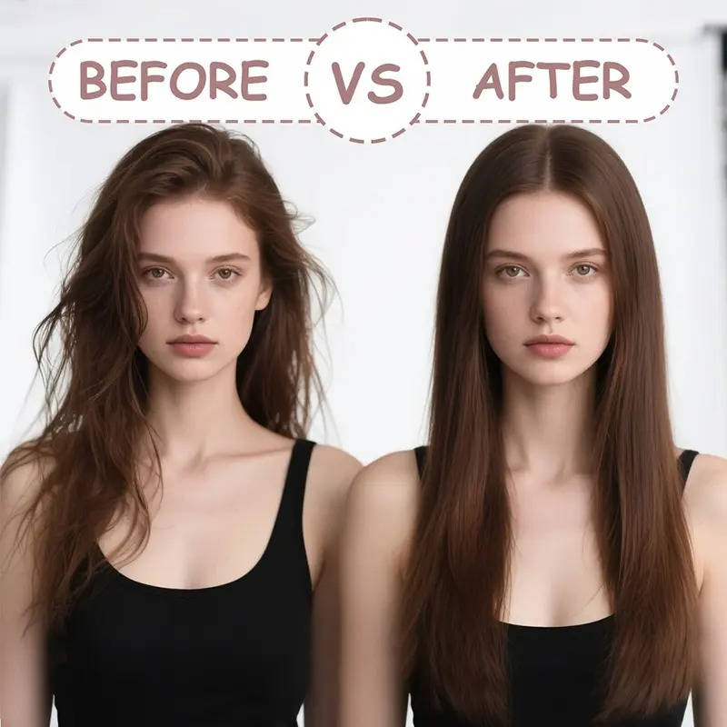 Portable Mini Wireless Hair Straightener Comb, Straightening Brush for Quick Touch Ups