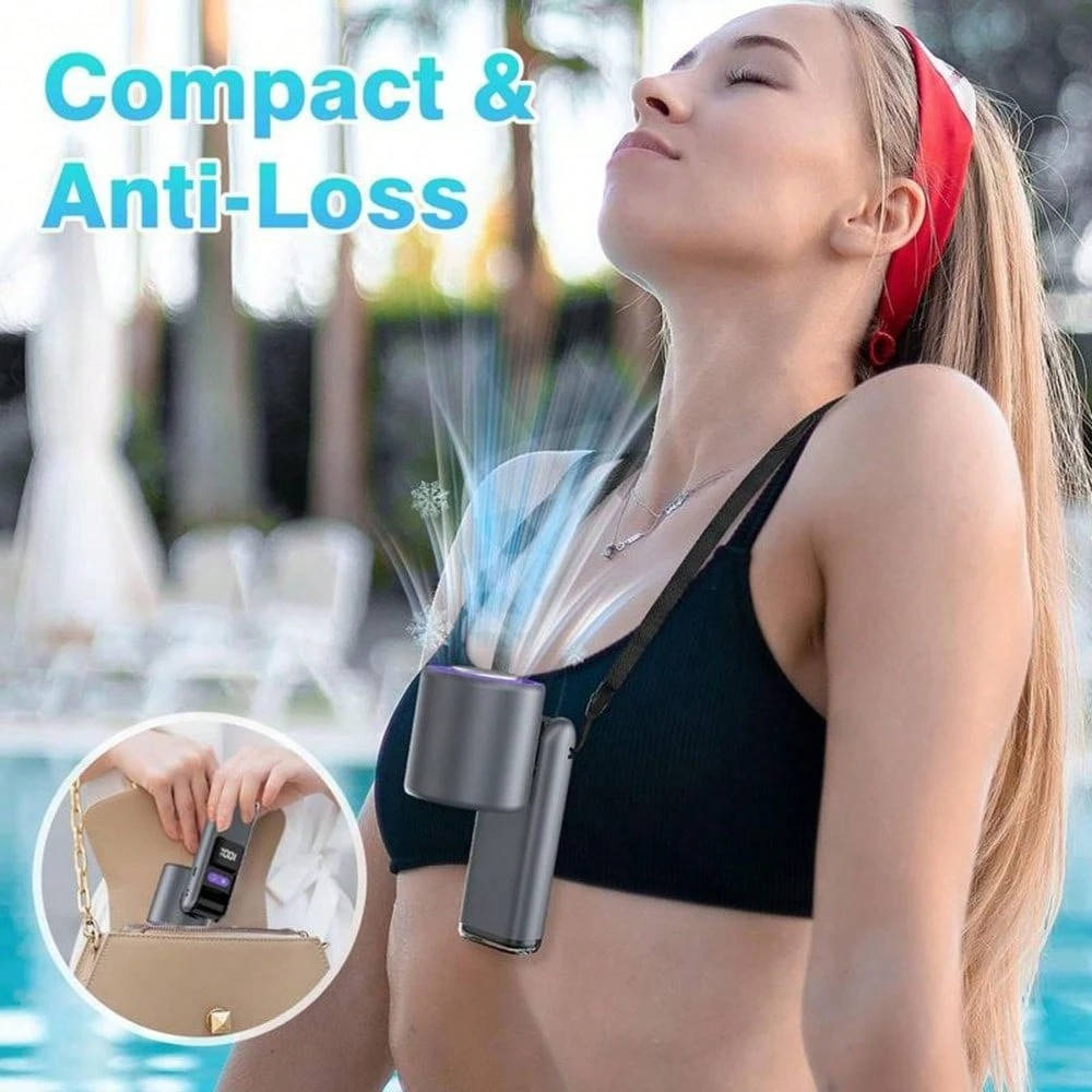 3 in 1 Portable Handheld Fan, Mini Turbo Air Cooling Fan with Flashlight, Rechargeable Personal Fan with LED Battery Display