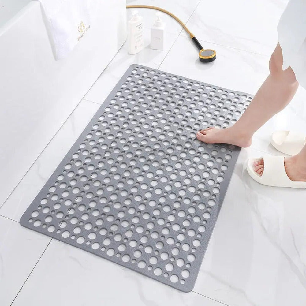 Textured Shower Mat with Bacterial Resistance and Non-Slip Grip