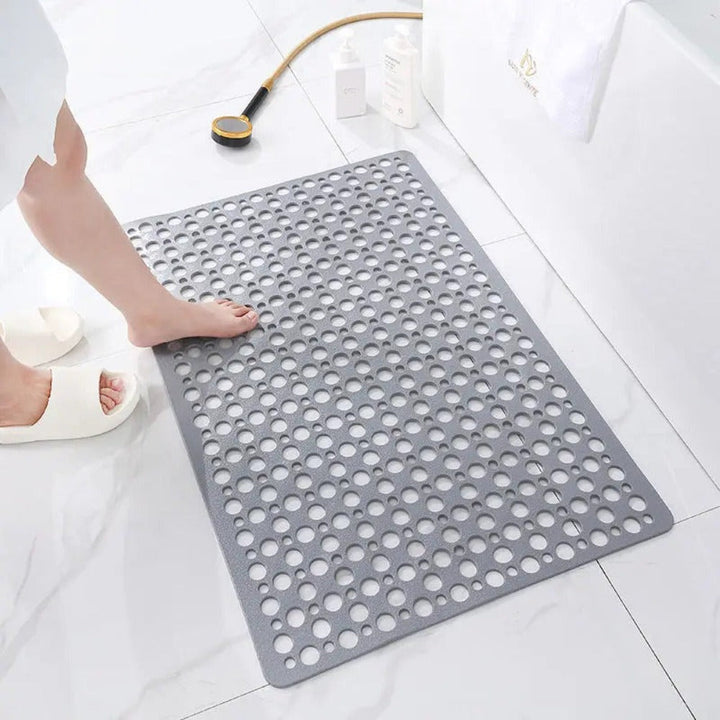 Shower Mat with Suction Cups, Non-Slip Surface, Drainage Holes, 16x28 Inch Bathroom Mat