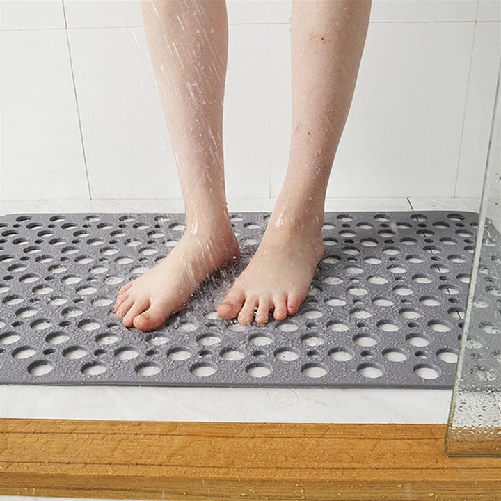 Textured Shower Mat with Bacterial Resistance and Non-Slip Grip