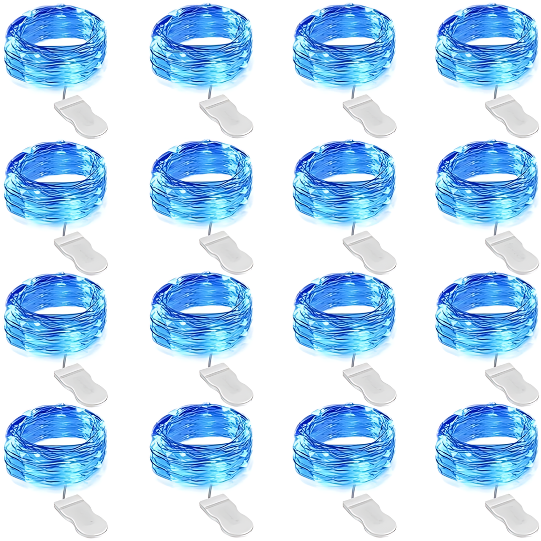 100 Pack Waterproof Mini LED Fairy String Lights with Flexible Silver Wire for Weddings and Party Decor