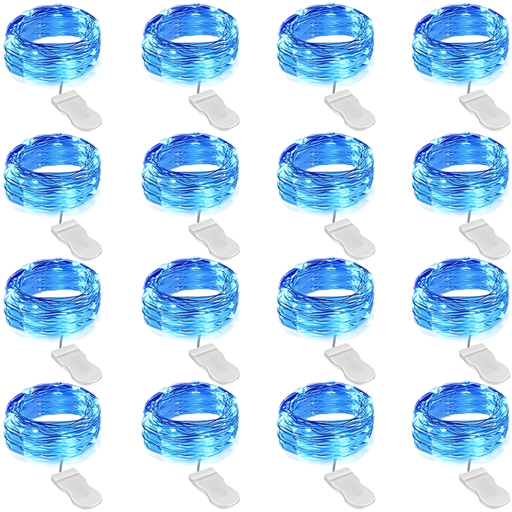 100 Pack Waterproof Mini LED Fairy String Lights with Flexible Silver Wire for Weddings and Party Decor