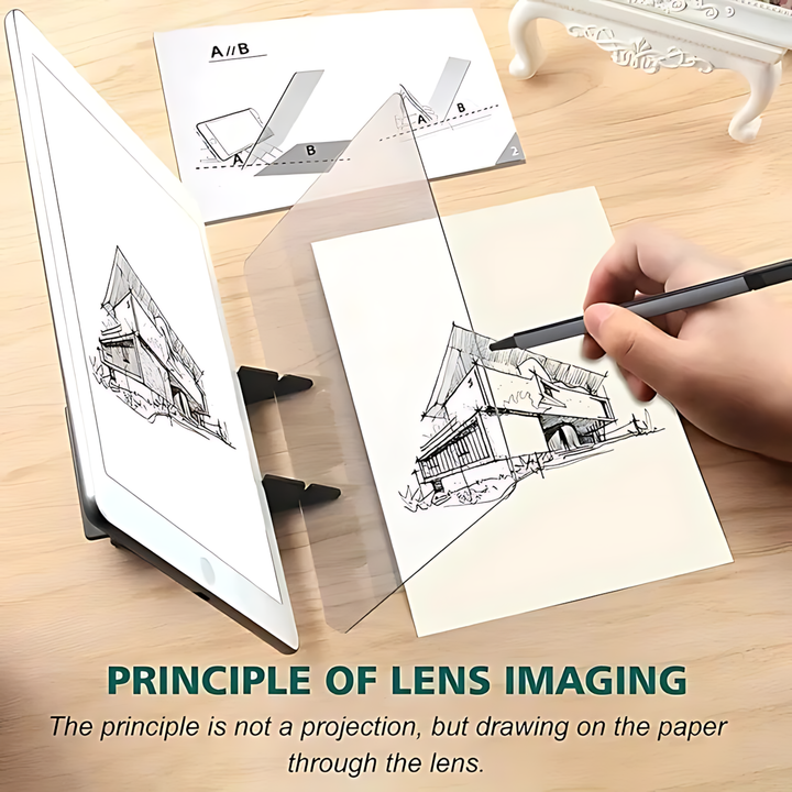 Portable Optical Tracing Board for Kids, Beginners and Artists with Sketch Projection Tool