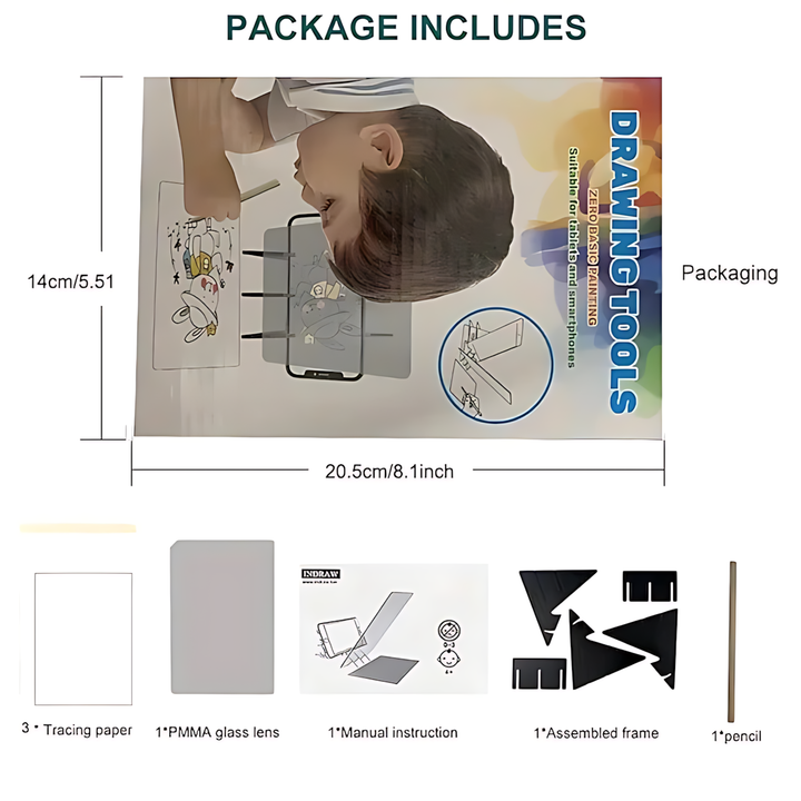 Portable Optical Tracing Board for Kids, Beginners and Artists with Sketch Projection Tool