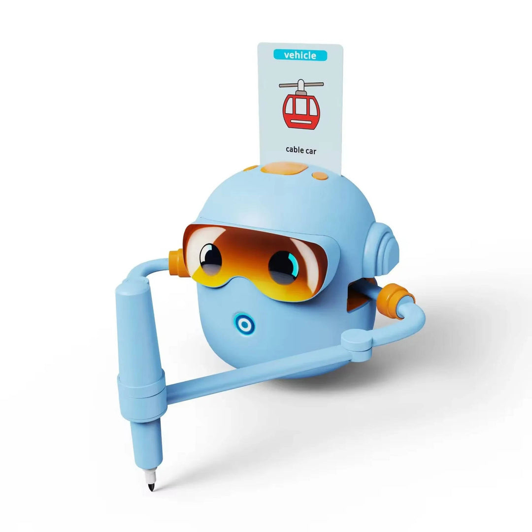 Drawing Robot with 100 Cards and Markers Voice Interactive Art Toy Ages 3 and up