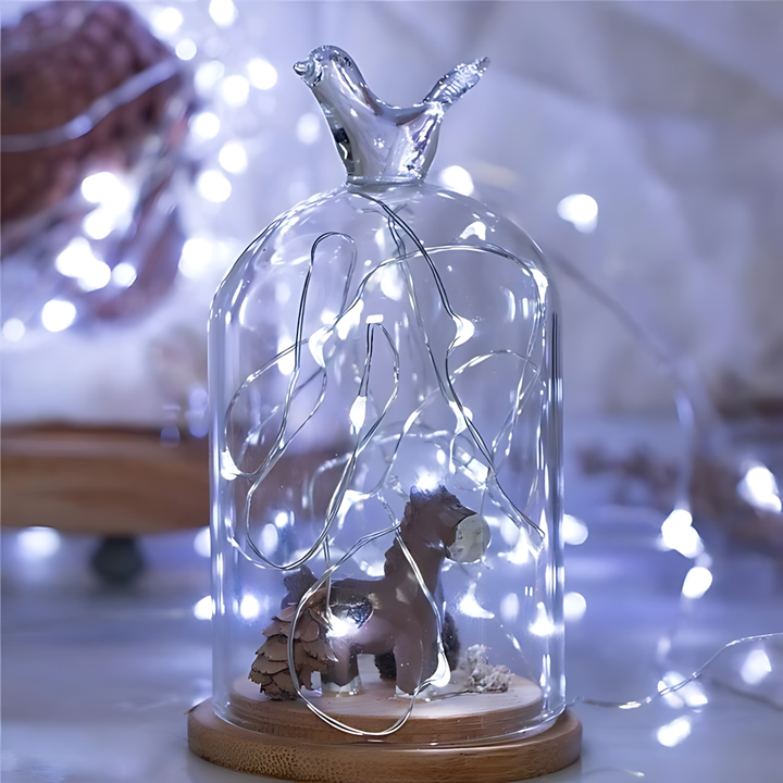 100 Pack Waterproof Mini LED Fairy String Lights with Flexible Silver Wire for Weddings and Party Decor