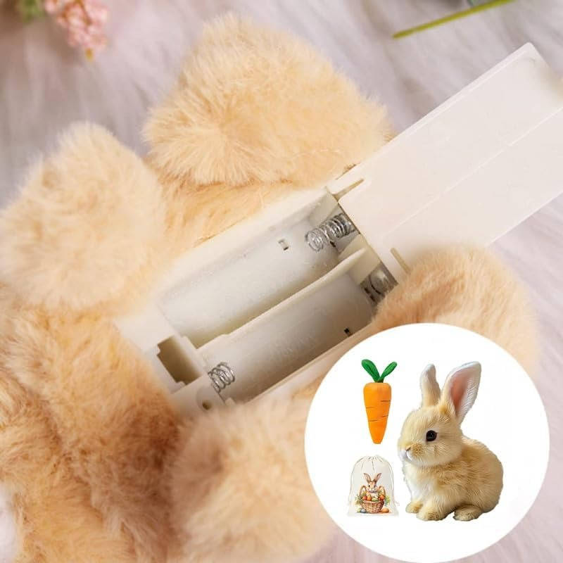 Interactive Plush Bunny Toy for Kids, Lifelike Soft Companion Rabbit Toy