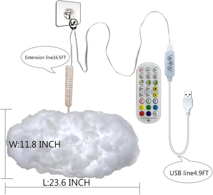 3D Big Cloud Lightning Light Kit for Adults and Kids