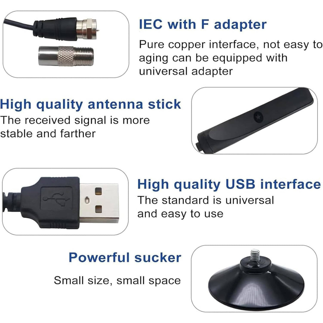 Indoor Digital TV Antenna with Signal Amplifier for Local Channels