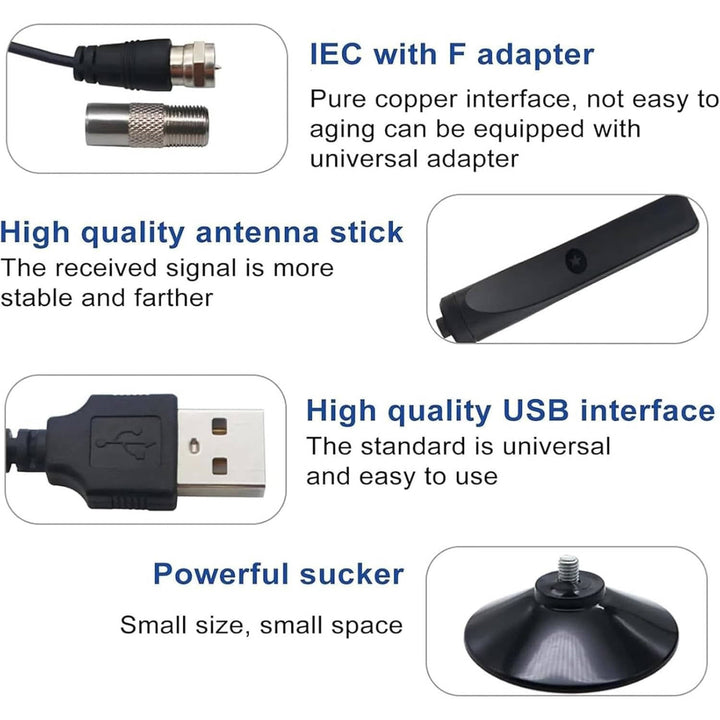 Indoor Digital TV Antenna with Signal Amplifier for Local Channels