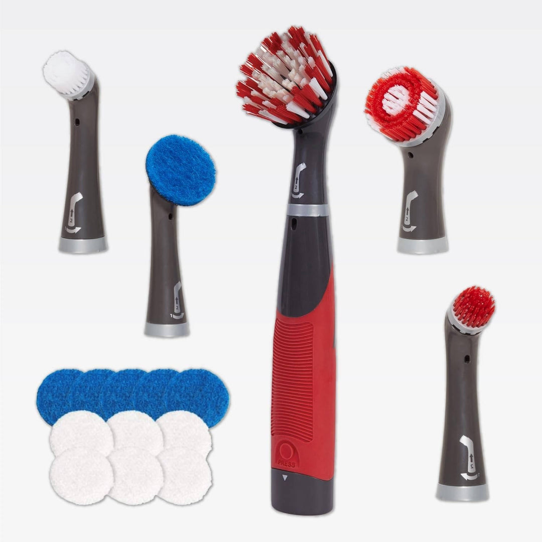 Electric Grout Cleaner Brush, 18 Piece Cordless Scrubber Kit for Tile, Shower, Tub and Bathroom