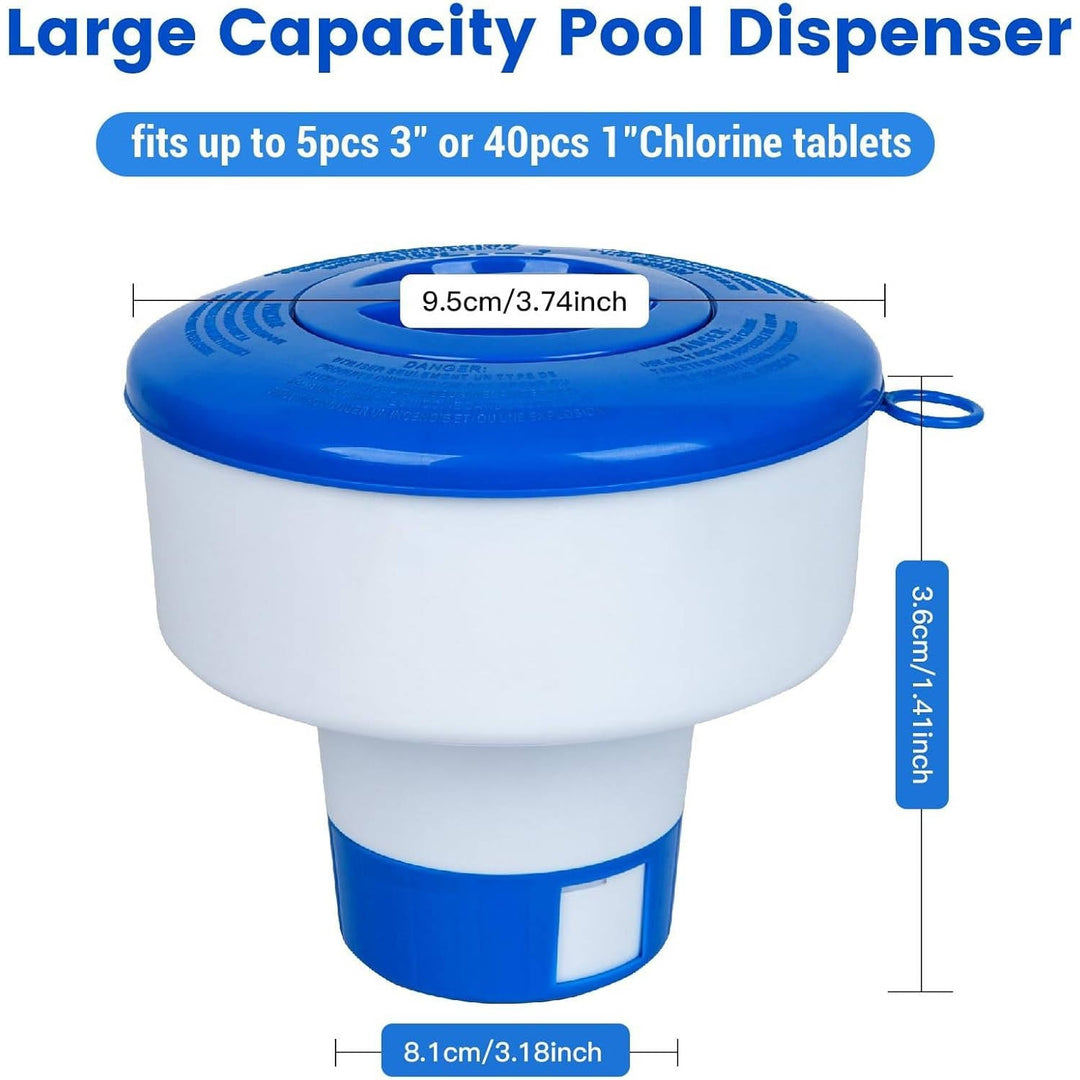 Adjustable Floating Chlorine Dispenser for Hot Tubs, Spas and Above Ground Pools